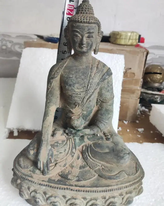 Old Tibet Buddhism Bronze Sakyamuni Shakyamuni Amitabha Buddha Statue Crafts