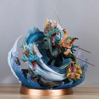 One Piece 40cm GK Roronoa Zoro Thousand World Tornado Battle Form Statue PVC anime figurine Anime Luffy Collectible Model Toys