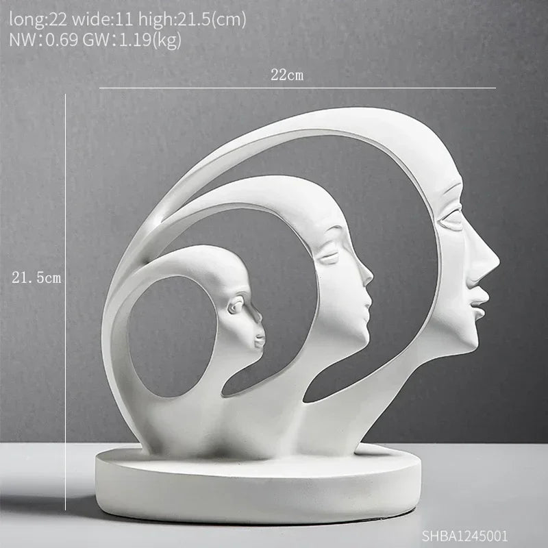 One Piece Resin Statue Figure Home Decoration Accessories For Living Room Modern Abstract Sculpture Art Office Desk Decor Gifts