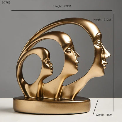 One Piece Resin Statue Figure Home Decoration Accessories For Living Room Modern Abstract Sculpture Art Office Desk Decor Gifts