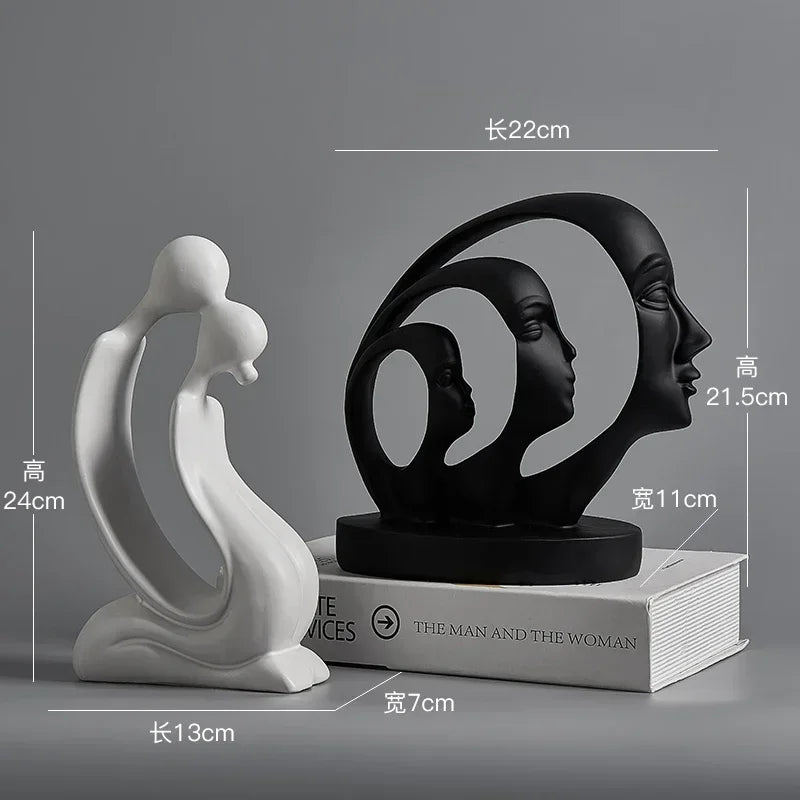 One Piece Resin Statue Figure Home Decoration Accessories For Living Room Modern Abstract Sculpture Art Office Desk Decor Gifts