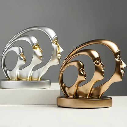 One Piece Resin Statue Figure Home Decoration Accessories For Living Room Modern Abstract Sculpture Art Office Desk Decor Gifts