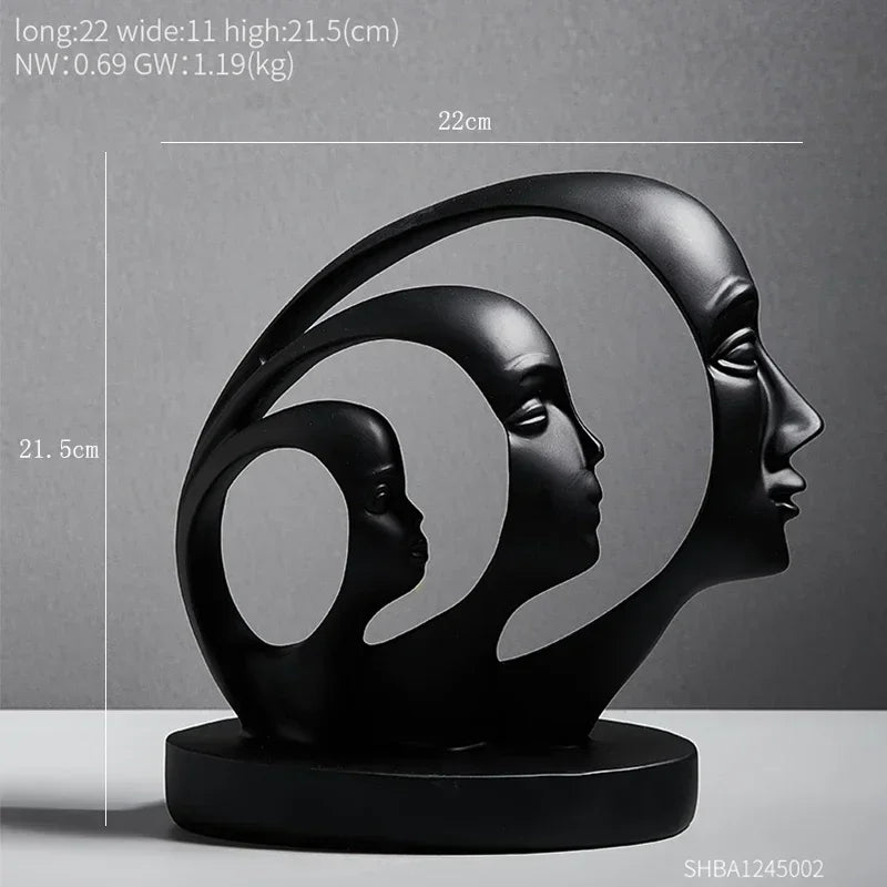 One Piece Resin Statue Figure Home Decoration Accessories For Living Room Modern Abstract Sculpture Art Office Desk Decor Gifts