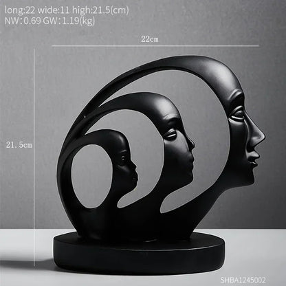 One Piece Resin Statue Figure Home Decoration Accessories For Living Room Modern Abstract Sculpture Art Office Desk Decor Gifts