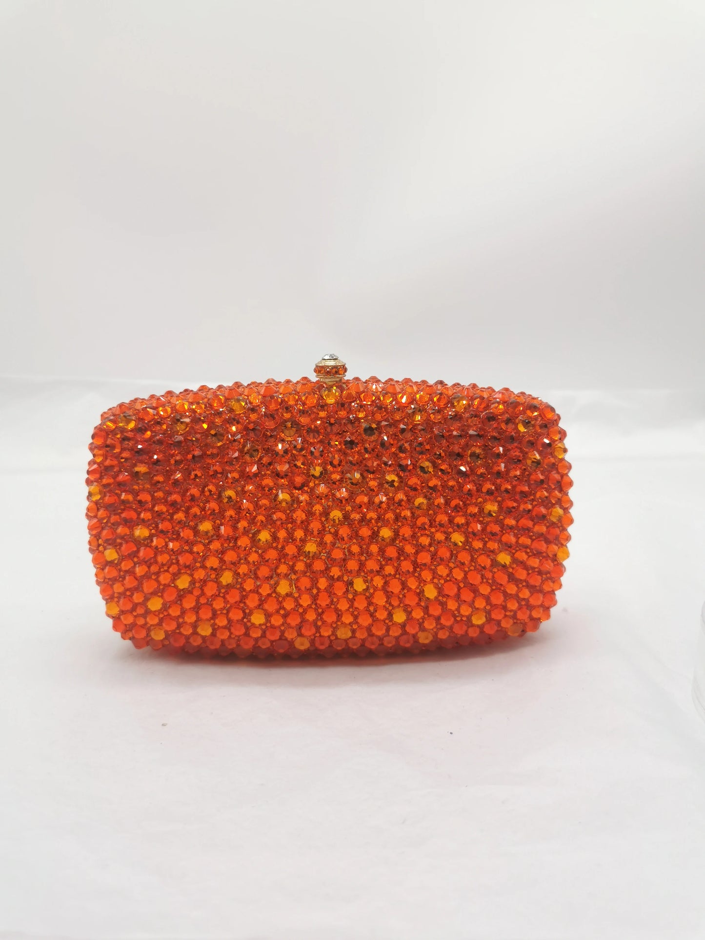 Orange Diamond Bling Diamond Women Evening Clutches Bags Formal Dinner Bridal Crystal Clutch Purses Wedding Party Lady Handbags
