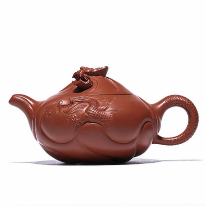 Original Yixing Clay Yuhualong Purple Clay Teapot Wholesale Pure Hand Total Authentic Teapot Manufacturer One Piece Dropshipping