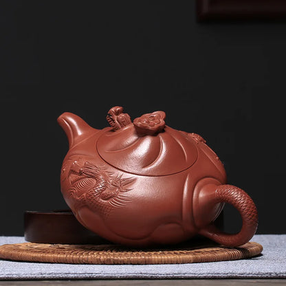 Original Yixing Clay Yuhualong Purple Clay Teapot Wholesale Pure Hand Total Authentic Teapot Manufacturer One Piece Dropshipping