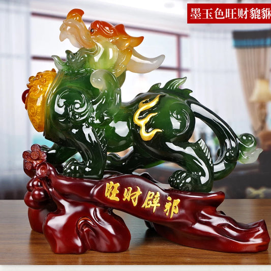 Ornament 2022 Home store Company talisman exorcise evil spirit ZHAO CAI GOOD LUCK FEMALE Dragon PI XIU FENG SHUI talisman Statue