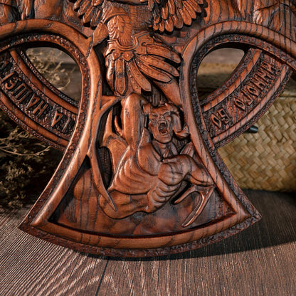 Orthodox Archangel Cross Christian Home Wall Decoration Wood Sculpture Tabletop Decoration St. Michael's Church Decoration