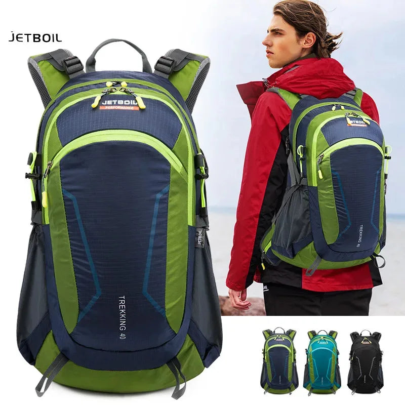 Outdoor Camping Travelling Mountain Waterproof Lightweight Packable Hiking Backpack with Rain Cover