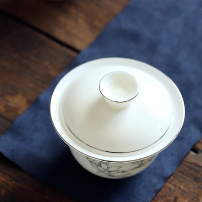 Outdoor Chinese Kung Fu Travel Tea Set Ceramic Portable Teacup Porcelain Service Gaiwan Tea Cups Mug of Tea Ceremony Teapot