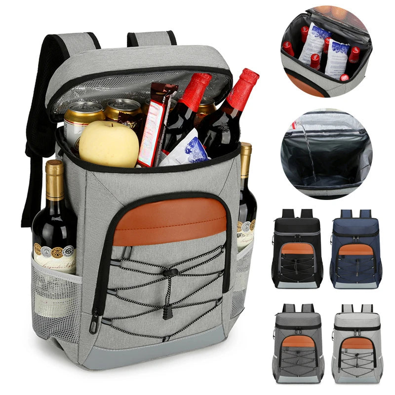 Outdoor Insulated Backpack Leakproof Lightweight Waterproof Large Capacity Camping Picnic Lunch Backpack