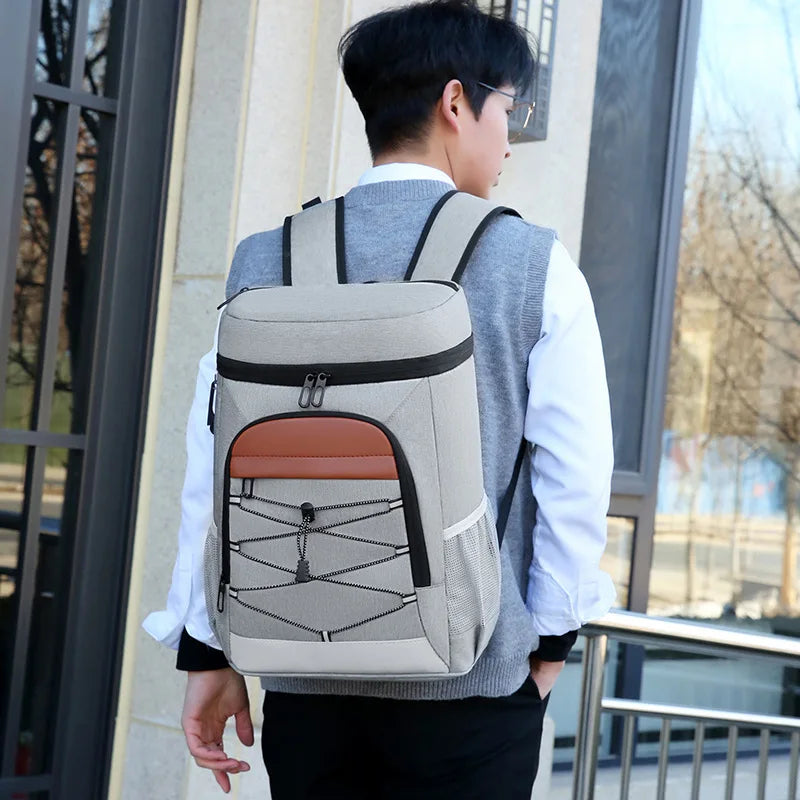 Outdoor Insulated Backpack Leakproof Lightweight Waterproof Large Capacity Camping Picnic Lunch Backpack
