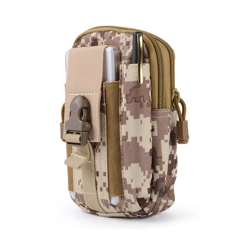 Outdoor Men Waist Pack Bum Bag Pouch Waterproof Tactical Military Sport Hunting Belt Molle Nylon Mobile Phone Bags Travel Tools