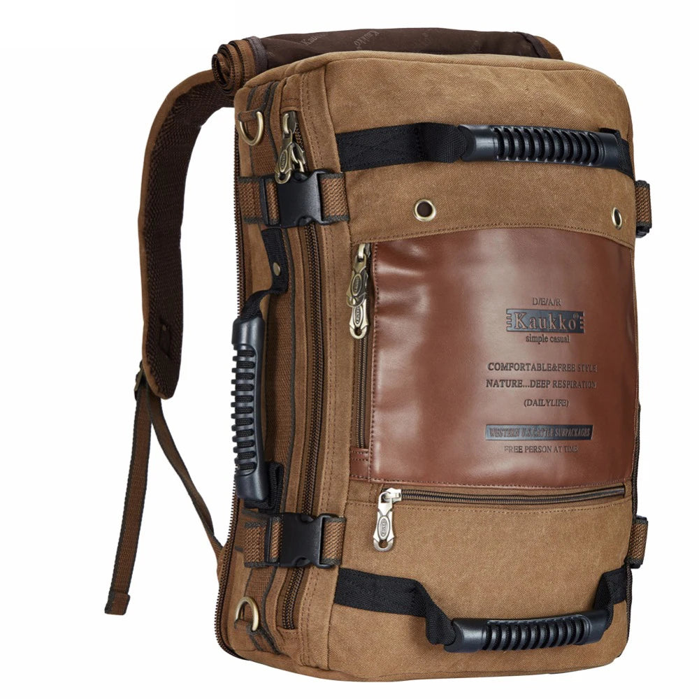 Outdoor Travel Men Backpack Hiking Camping Canvas Rucksack Large Travel Men' Backpack Laptop Retro Canvas Messenger Bags