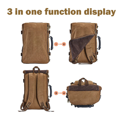 Outdoor Travel Men Backpack Hiking Camping Canvas Rucksack Large Travel Men' Backpack Laptop Retro Canvas Messenger Bags