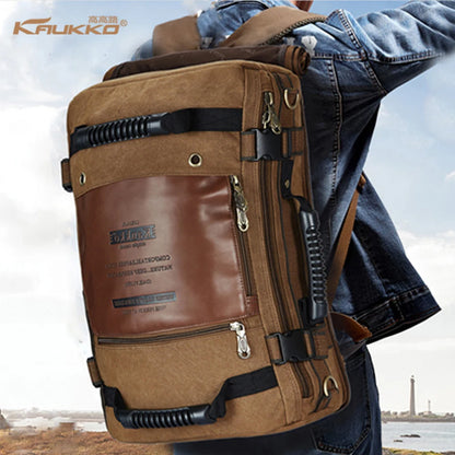 Outdoor Travel Men Backpack Hiking Camping Canvas Rucksack Large Travel Men' Backpack Laptop Retro Canvas Messenger Bags
