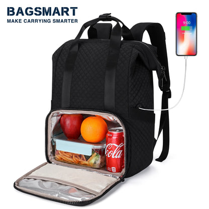 Outdoor Travel Picnic Backpack Family BAGSMART Refrigerator Portable Fresh Food Backpack Insulated Cool Bag for Meal Backpacks