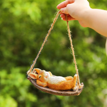 Outdoor courtyard rabbit pendant statue Resin modern art sculpture Cute home garden decorations  Children's room pendant
