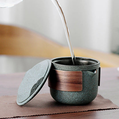 Outdoor travel kung fu ceramic teapot gaiwan tea cup porcelain gaiwan tea sets portable travel tea sets drinkware free shipping