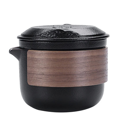 Outdoor travel kung fu ceramic teapot gaiwan tea cup porcelain gaiwan tea sets portable travel tea sets drinkware free shipping