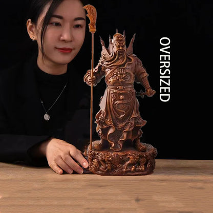 Oversized Guan Gong, God of Wealth Figure Statue Resin Sculpture Home Living  Room Office Decoration Feng Shui Statue 16.8in