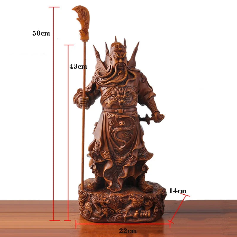 Oversized Guan Gong, God of Wealth Figure Statue Resin Sculpture Home Living  Room Office Decoration Feng Shui Statue 16.8in