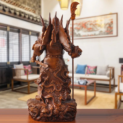 Oversized Guan Gong, God of Wealth Figure Statue Resin Sculpture Home Living  Room Office Decoration Feng Shui Statue 16.8in