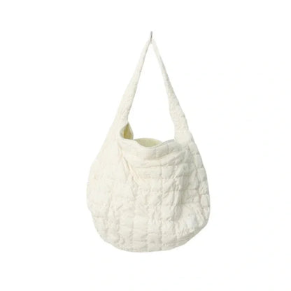 Oversized puffed quilted stray large capacity crossbody bag, women's thickened shoulder bag
