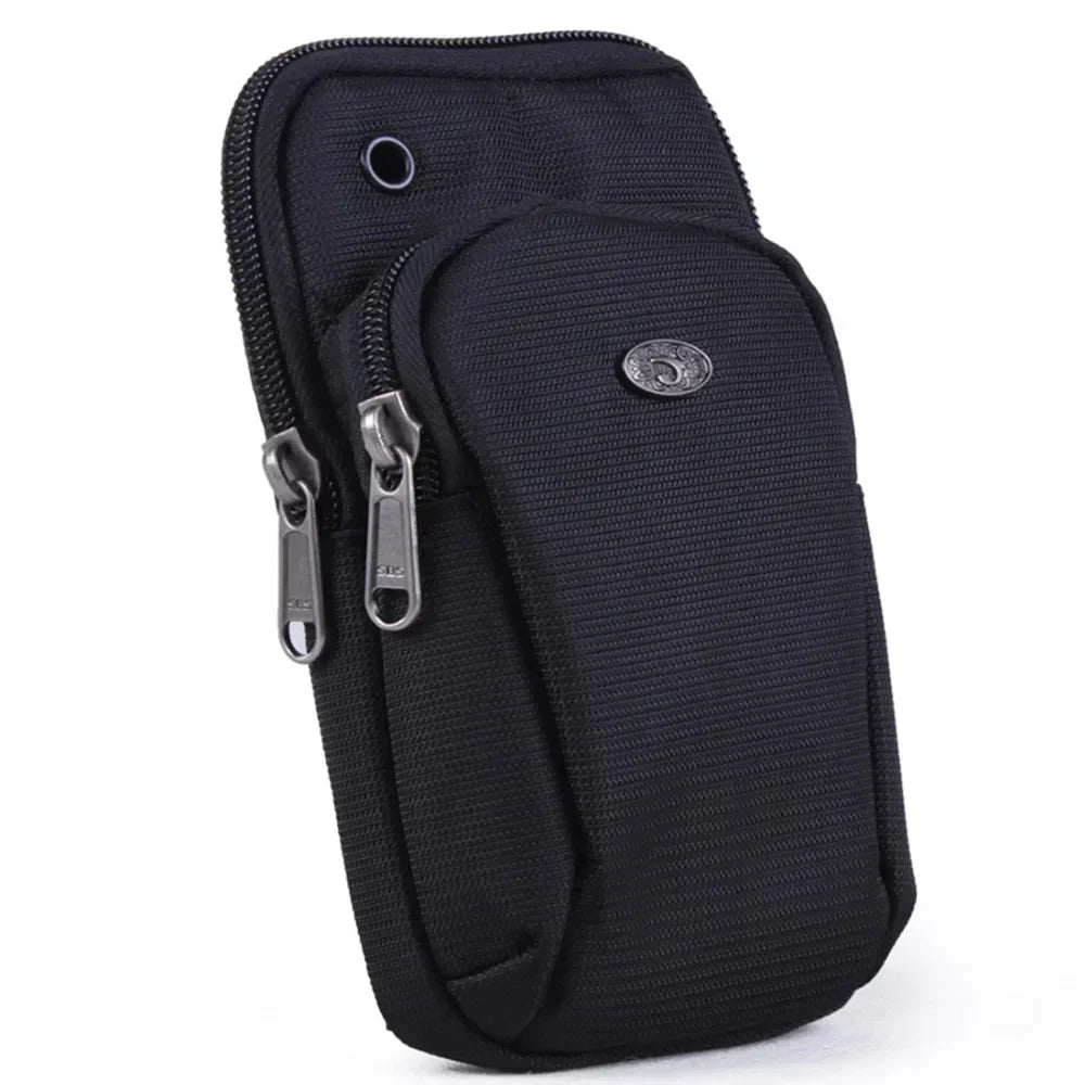 Oxford Belt Fanny Waist Pack Arm Band Bags Unisex Cell Mobile Phone Case Cover Purse Small Money Cross body Shoulder Hook Bag
