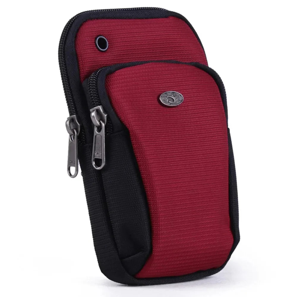 Oxford Belt Fanny Waist Pack Arm Band Bags Unisex Cell Mobile Phone Case Cover Purse Small Money Cross body Shoulder Hook Bag