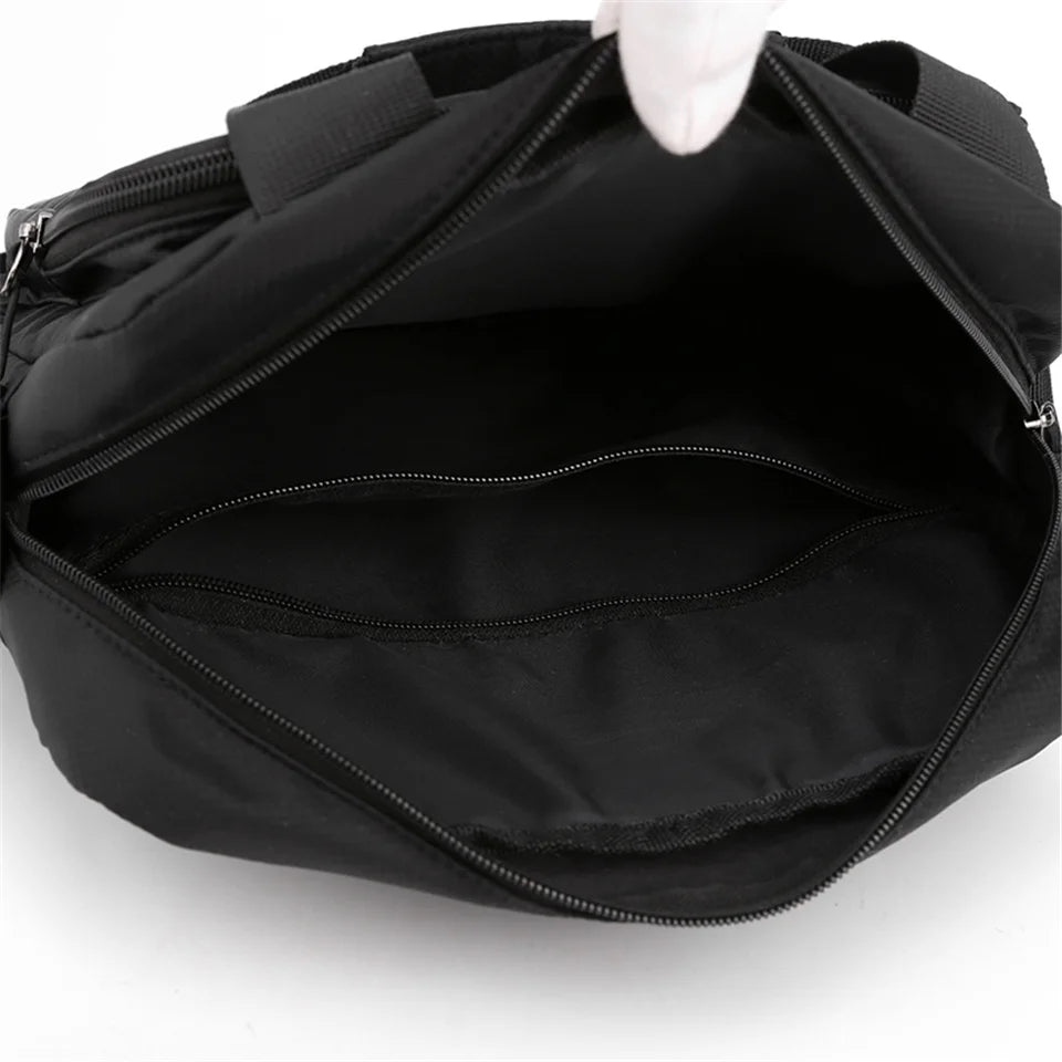Oxford Crossbody bag for men light shoulder bag pocket waterproof casual Tote black messenger top-handle bag
