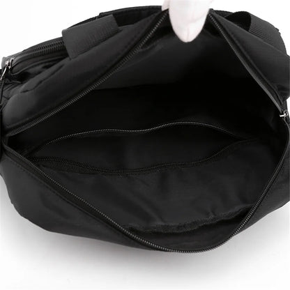 Oxford Crossbody bag for men light shoulder bag pocket waterproof casual Tote black messenger top-handle bag