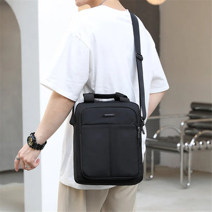 Oxford Crossbody bag for men light shoulder bag pocket waterproof casual Tote black messenger top-handle bag