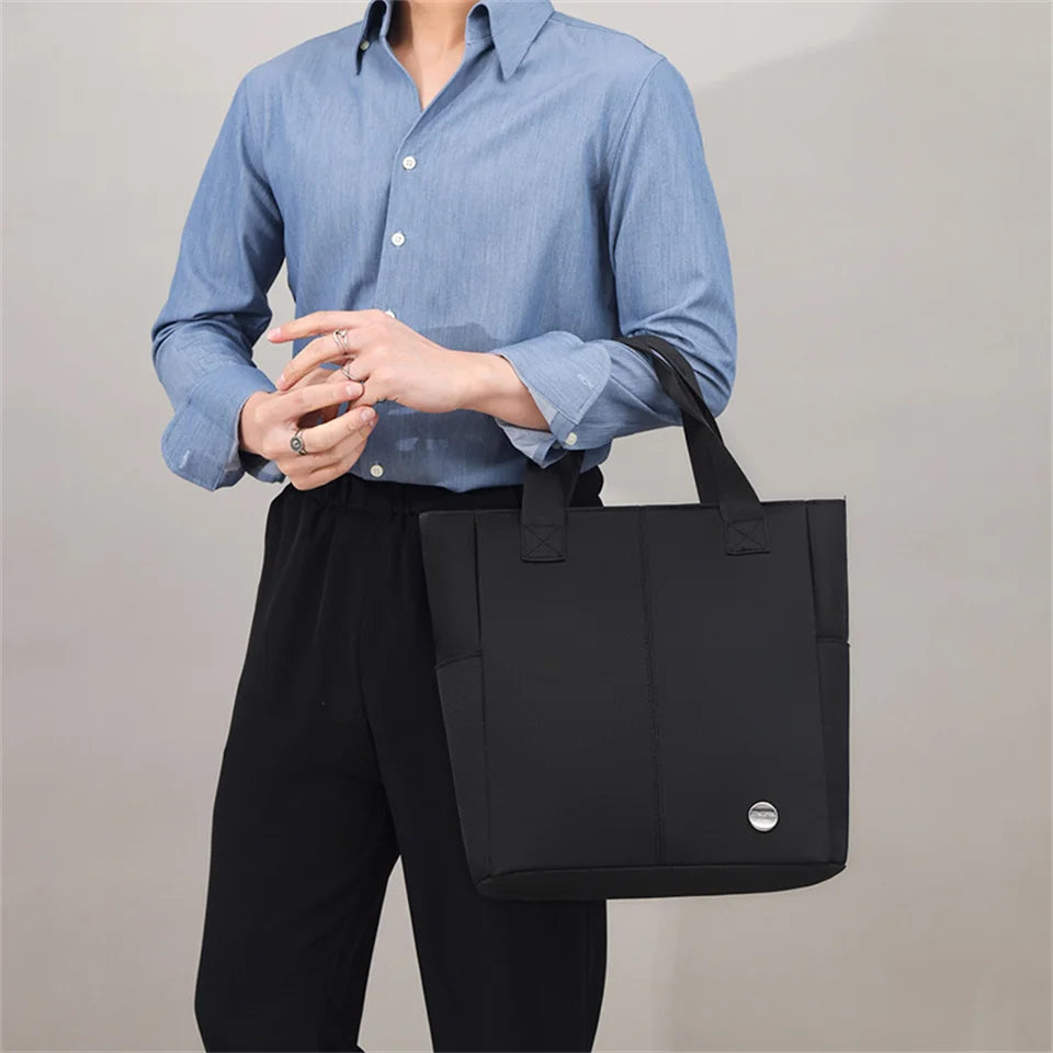 Oxford Handbag Man Shoulder Bags For Man Top-handle Tote Waterproof Oxford Male Shoulder Bags