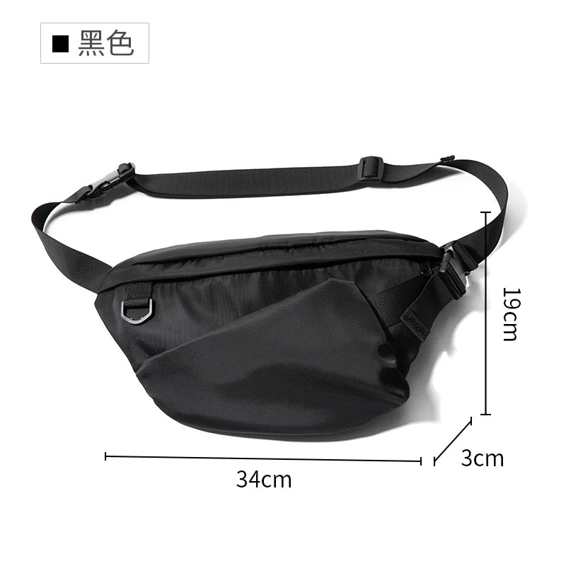 Oxford Men's Chest Bag Waterproof 7.9 inch iPad Crossbody Bag Anti-theft Waist Bag for Men Outdoor Sport Sling Bag