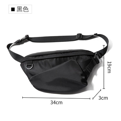 Oxford Men's Chest Bag Waterproof 7.9 inch iPad Crossbody Bag Anti-theft Waist Bag for Men Outdoor Sport Sling Bag