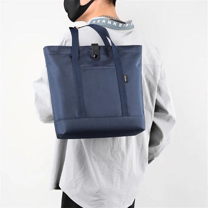 Oxford Tote Shoulder Bags For Men Shopping Crossbody Bag Casual Handbag Daily Use Oxford Shoulder Bags