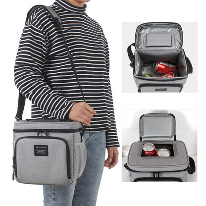 Oxford Waterproof Ice Beer Cooler Bags Insulation Refrigeration Lunch Bag Leakproof Square Cooler Bag Sac Isotherme DENUONISS