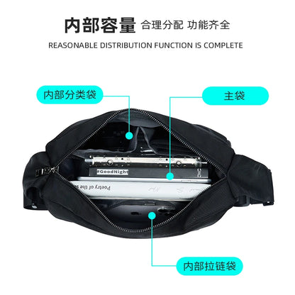 Oxford Waterproof Men Messenger Bags Simple Men's Crossbody Bag Commuting Mini Satchel Sport Unisex Lightweight Bag