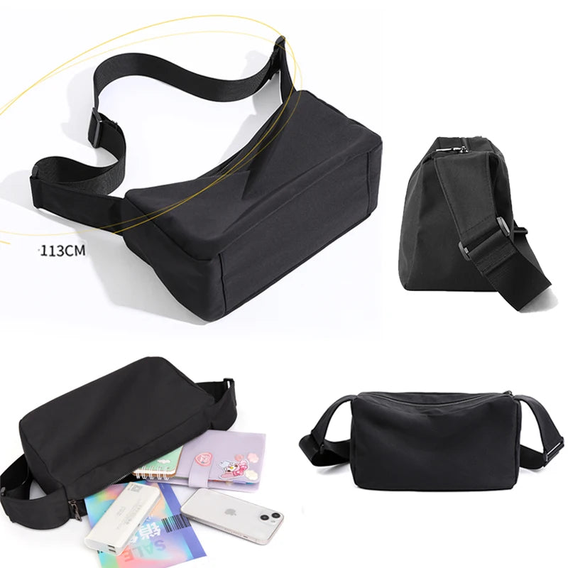 Oxford Waterproof Men Messenger Bags Simple Men's Crossbody Bag Commuting Mini Satchel Sport Unisex Lightweight Bag
