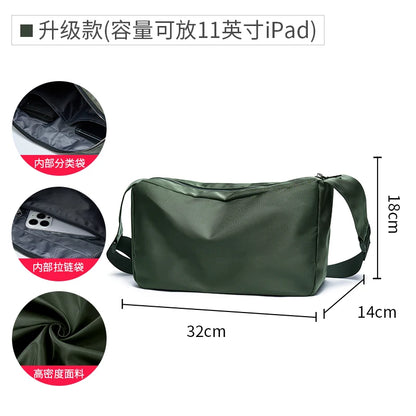 Oxford Waterproof Men Messenger Bags Simple Men's Crossbody Bag Commuting Mini Satchel Sport Unisex Lightweight Bag