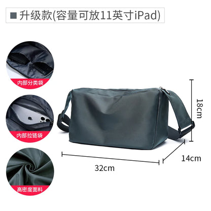Oxford Waterproof Men Messenger Bags Simple Men's Crossbody Bag Commuting Mini Satchel Sport Unisex Lightweight Bag