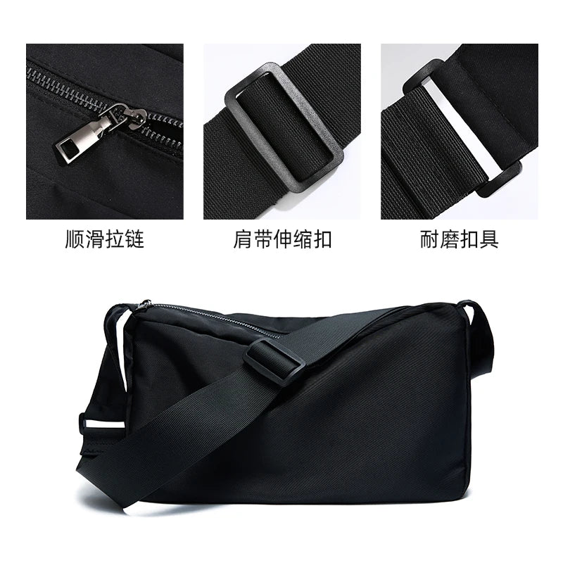 Oxford Waterproof Men Messenger Bags Simple Men's Crossbody Bag Commuting Mini Satchel Sport Unisex Lightweight Bag