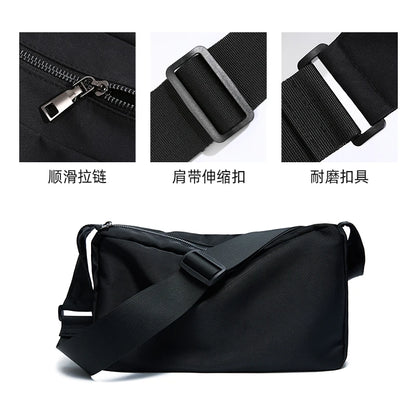 Oxford Waterproof Men Messenger Bags Simple Men's Crossbody Bag Commuting Mini Satchel Sport Unisex Lightweight Bag