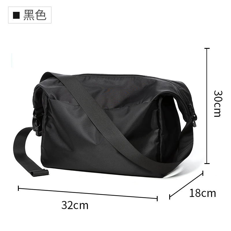 Oxford Waterproof Men Messenger Bags Simple Men's Crossbody Bag Commuting Mini Satchel Sport Unisex Lightweight Bag