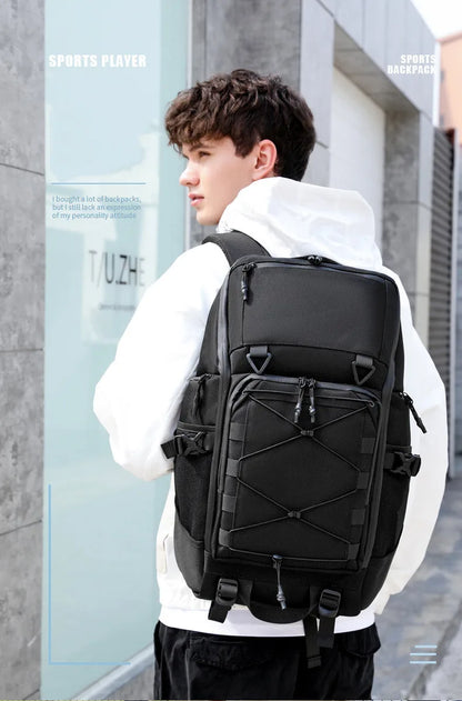 Ozuko 48x27x18 Cabin backpack Men s Multifunctional waterproof Outdoor Cycling Backpack Tactical Camouflage 15 Inch Laptop
