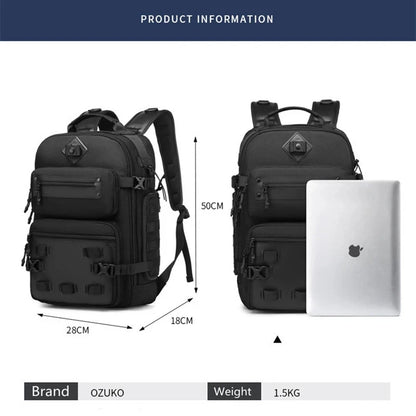 Ozuko 50*28*17 Male Backpack Men's Outdoor Sports Multi Function Large Capacity Shoulder Bag Waterproof Tactical Backpack