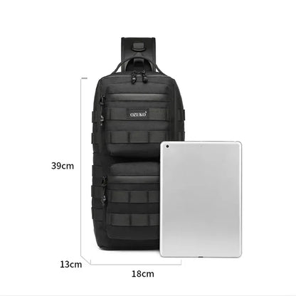 Ozuko Military bag Chest Bag Outdoor Sports Men's Oblique Straddle Shoulder Bag Waterproof Men's One Shoulder Crossbody Bag