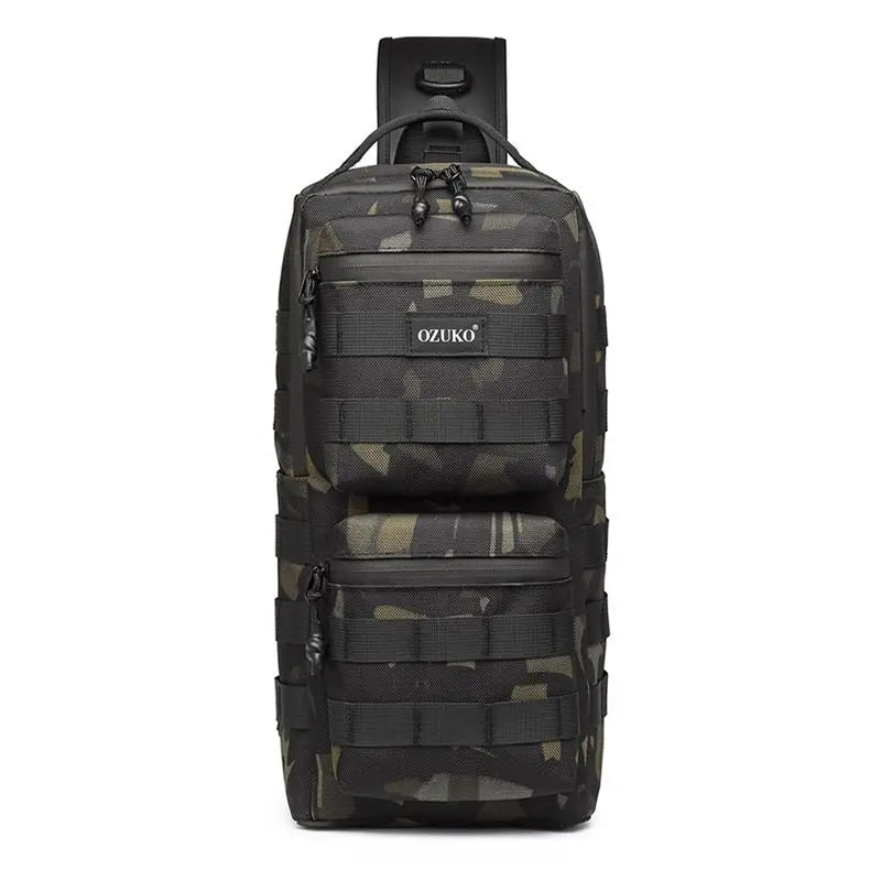 Ozuko Military bag Chest Bag Outdoor Sports Men's Oblique Straddle Shoulder Bag Waterproof Men's One Shoulder Crossbody Bag